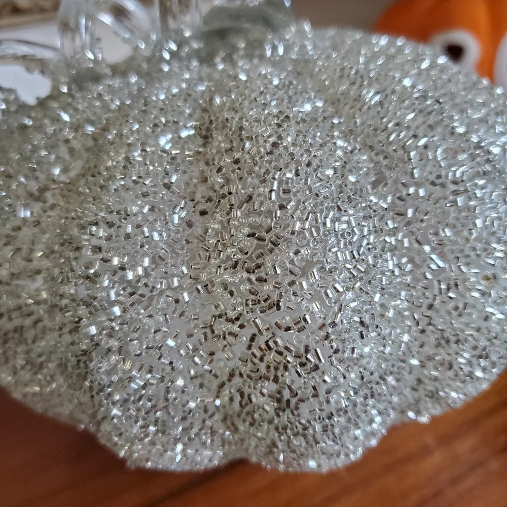 Z Gallerie Glittering Sequin Bead Glass Pumpkin Bella 7